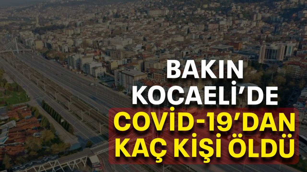 Bakın Kocaeli’de Covid-19’dan kaç kişi öldü